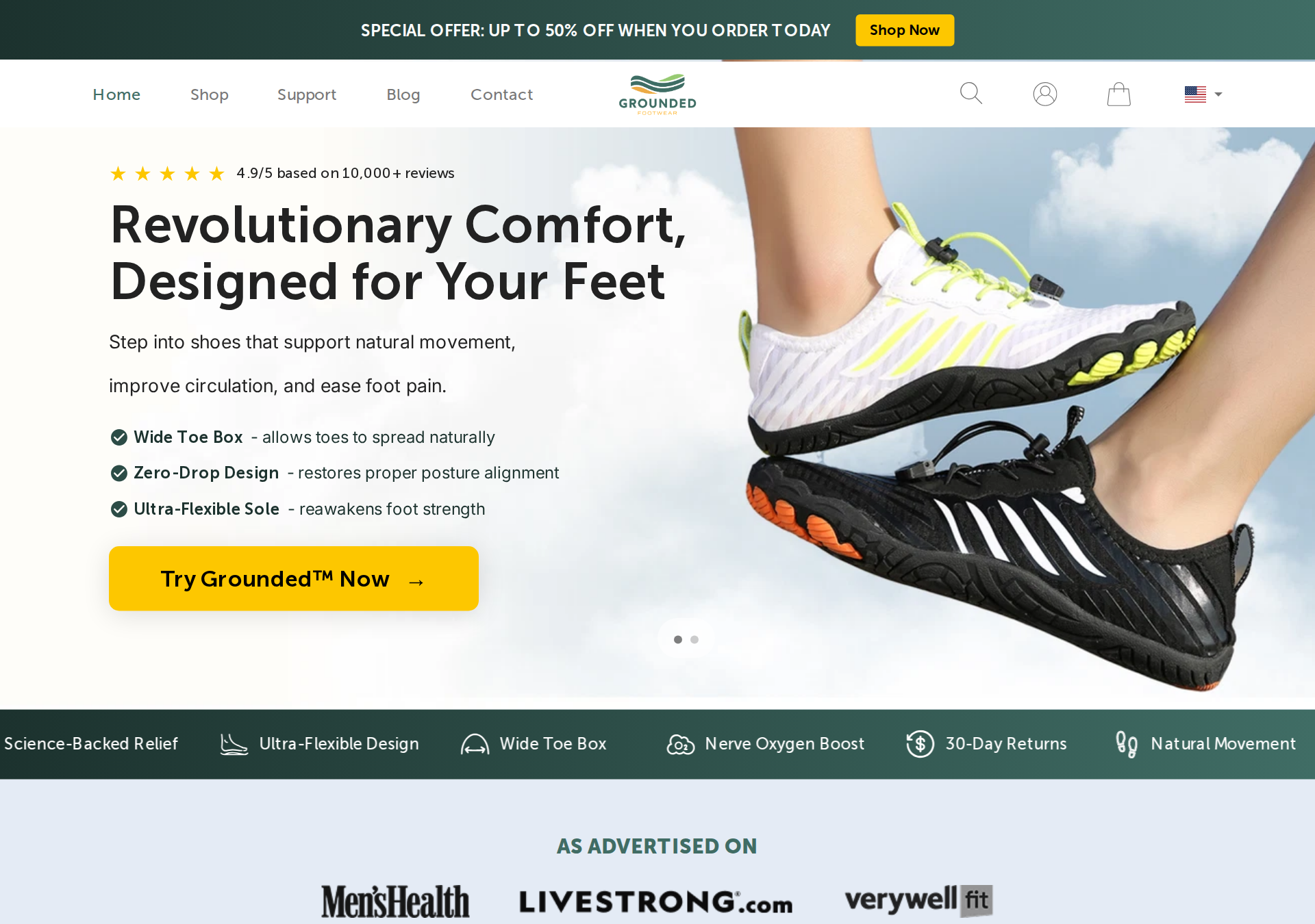 Grounded Footwear storefront